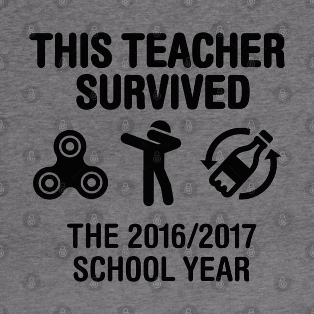 This teacher survived school year 2016 - 2017 (black) by LaundryFactory